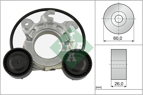 Napinacz paska wieloklinowego do Opla, 534 0858 10, INA w ofercie sklepu e-autoparts.pl 